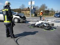 Schwerer VU mit Motorrad